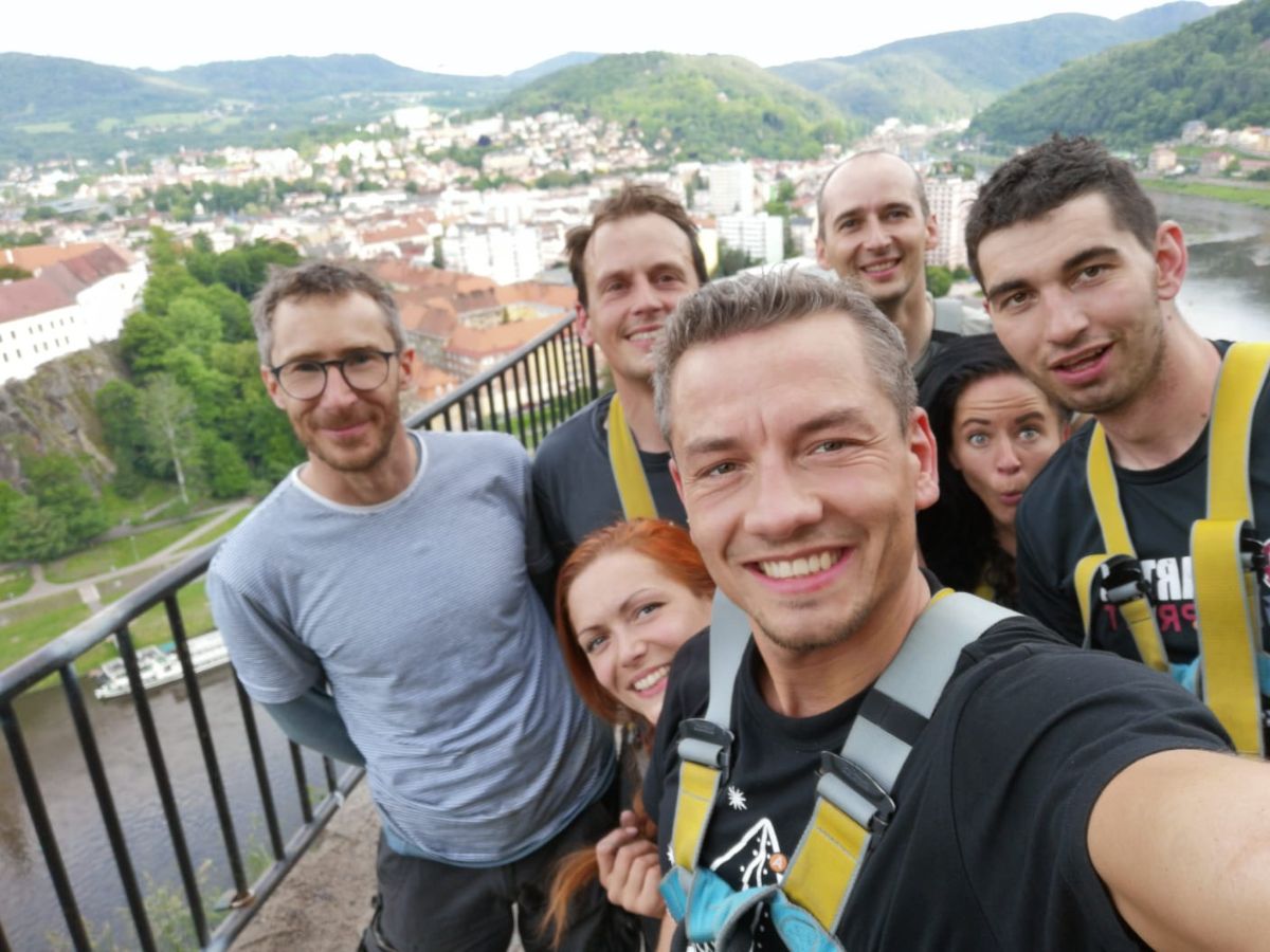 teambuildingové výlety a adrenalit na ferratě v Děčíně